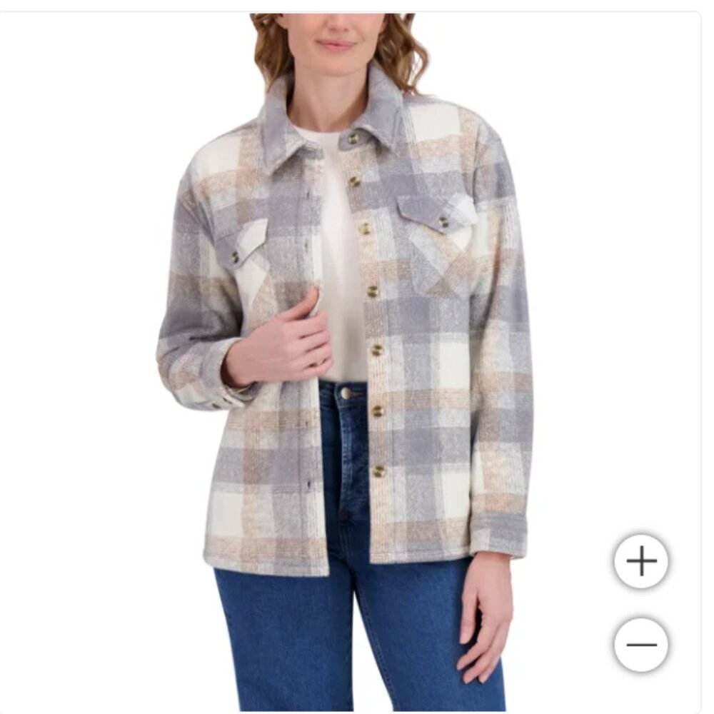 NEW! SAGE Women's Plush Shirt Jacket